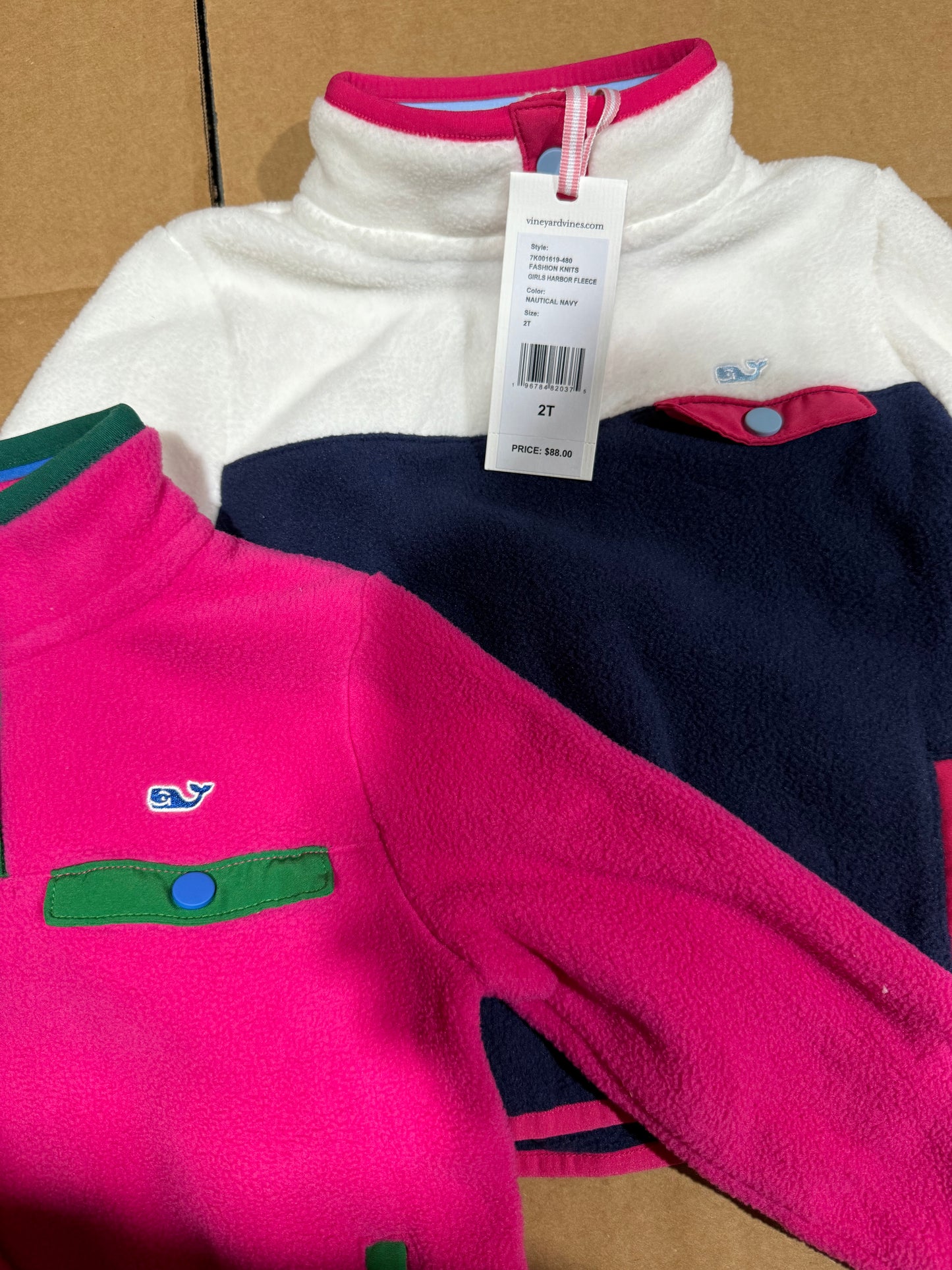 Girls Fleece Quarter Snap Lot of 2