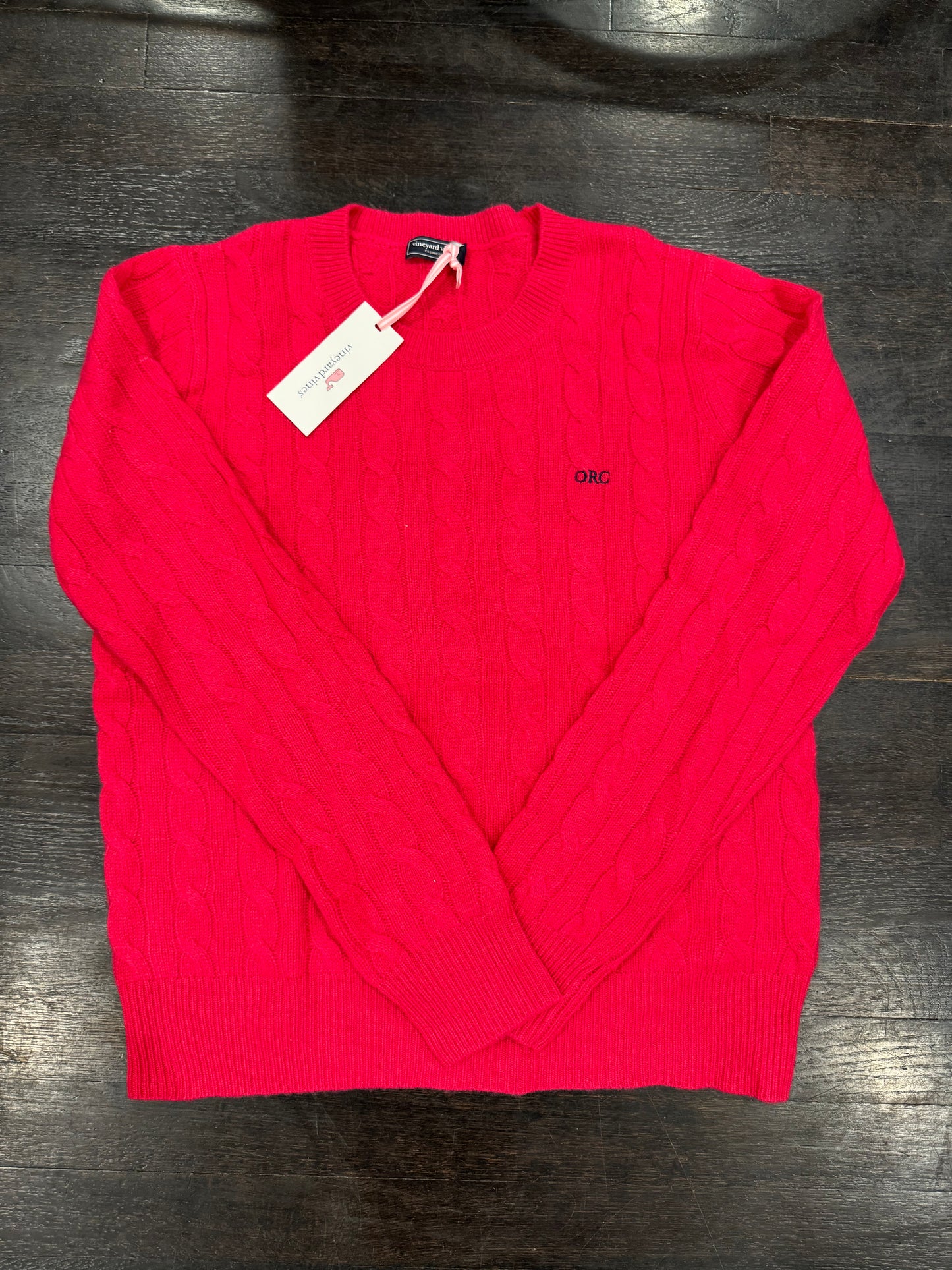 Women’s VV Cashmere Crew Sweater ORC (M) (Red)