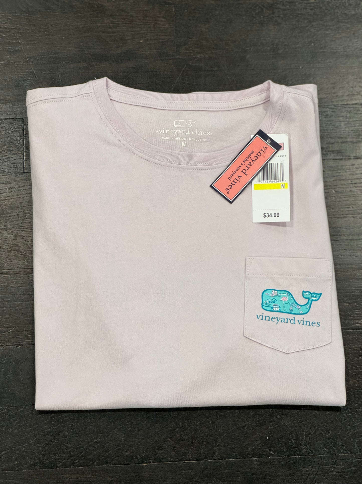 Women’s VV Palm Beach Whale Short Sleeve Pocket Tee (Lavender)