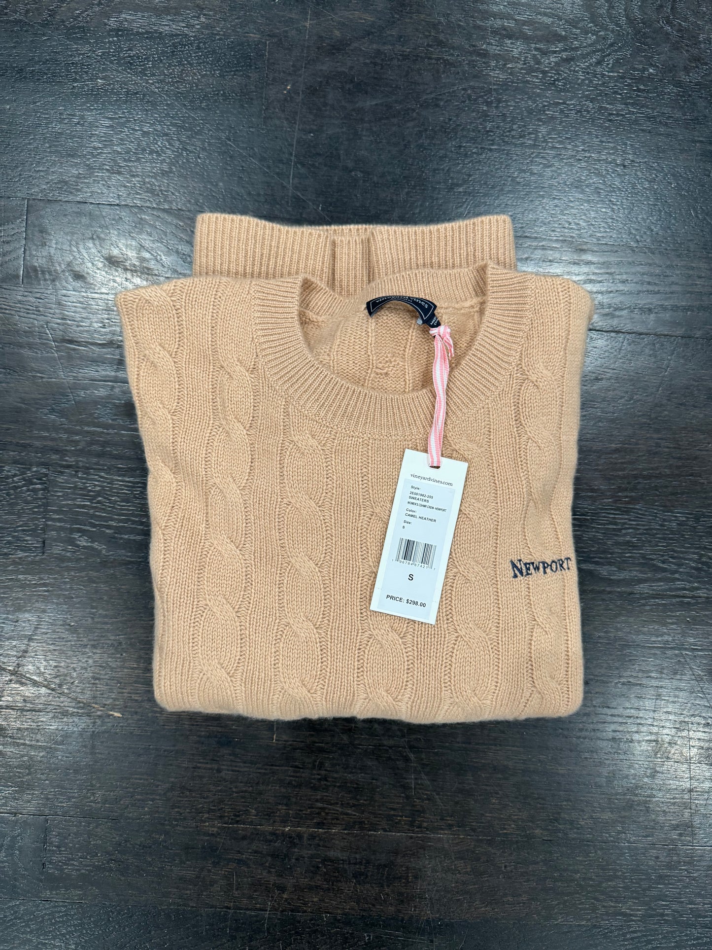 Women’s VV Cashmere Crew Sweater Newport (Camel)