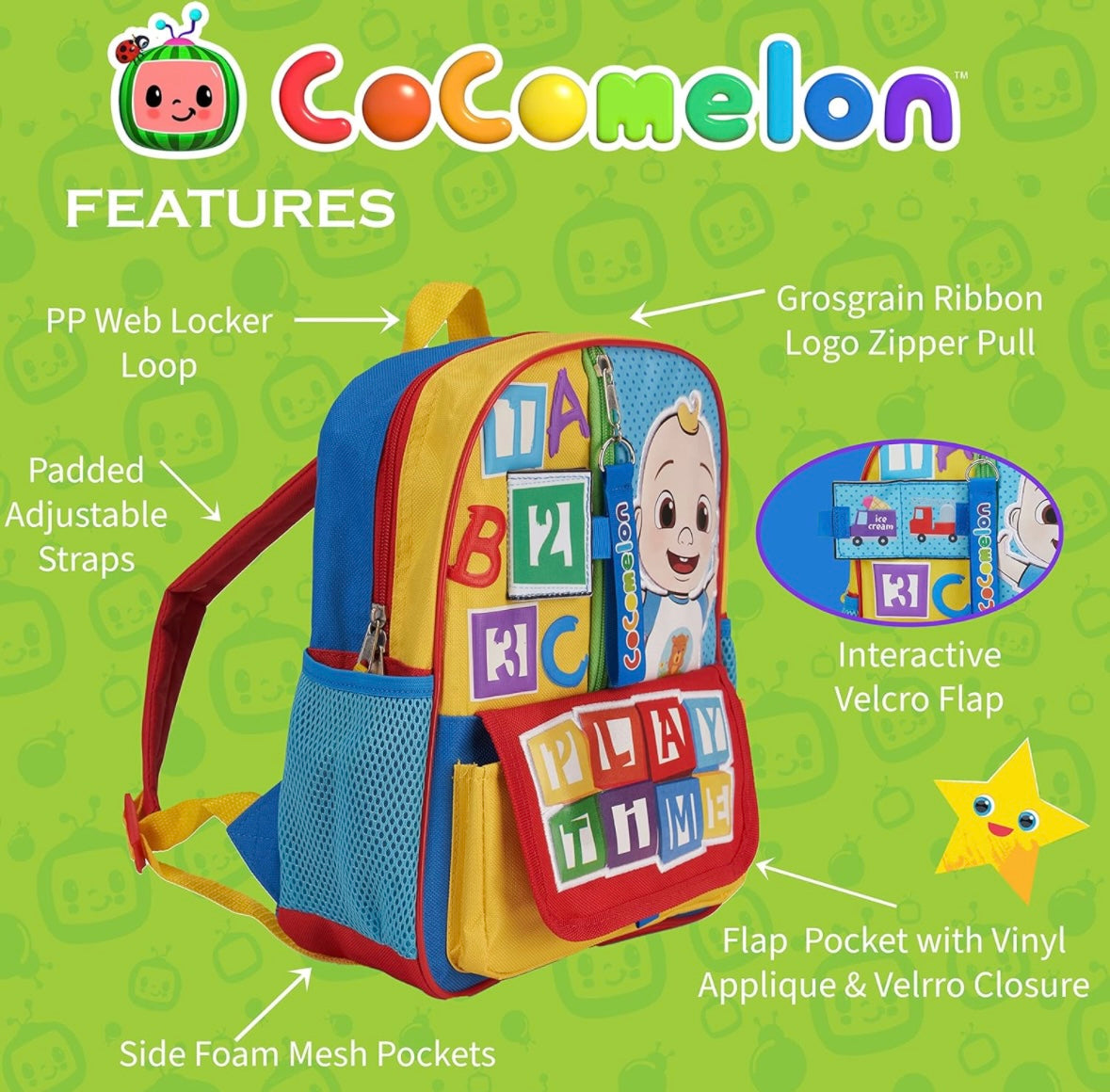 12” Cocomelon Backpack