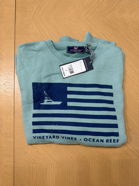 Men’s VV Ocean Reef Crew Neck Sweatshirt (Sea Clay Green)