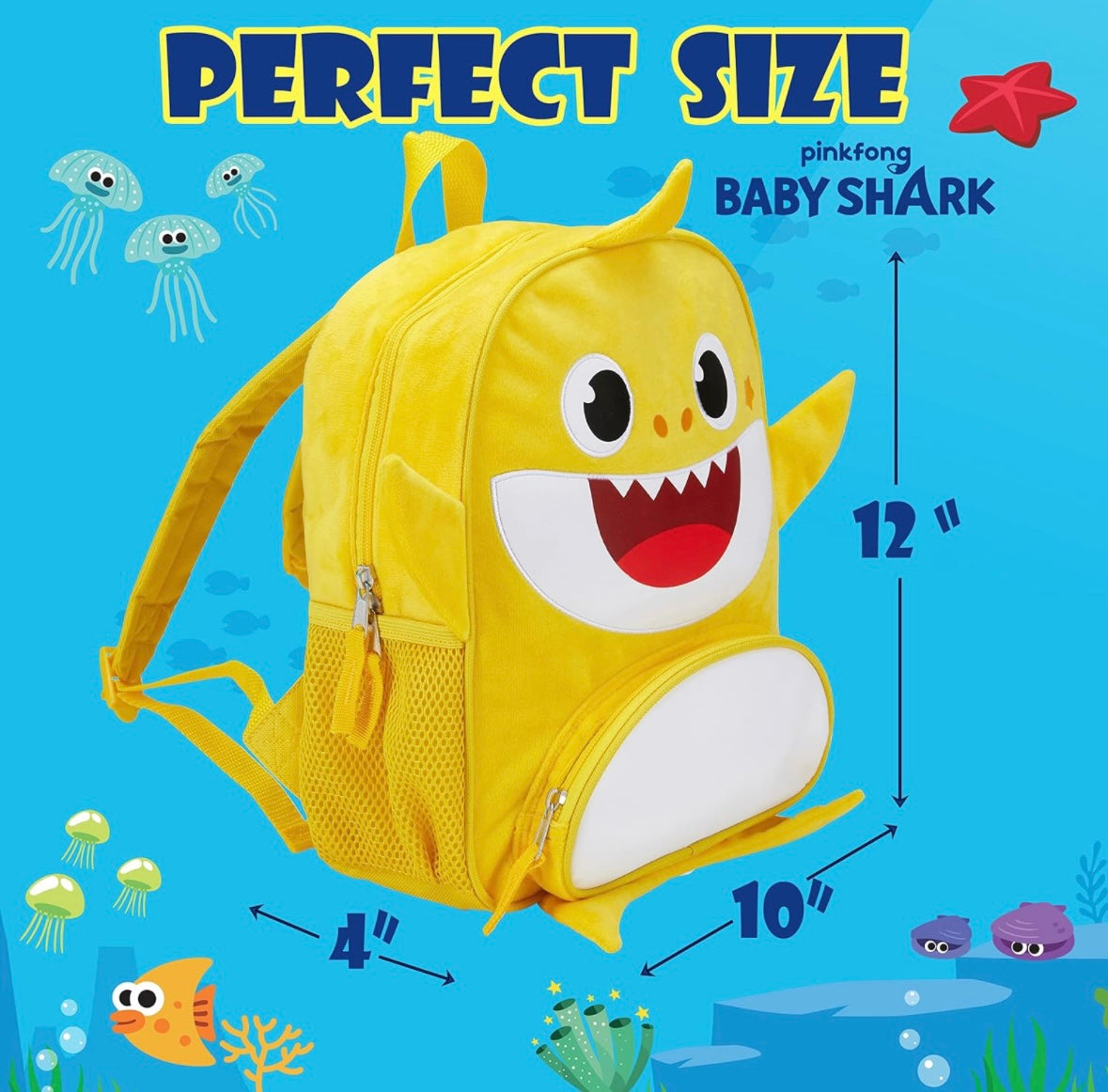 12” Baby Shark Backpack