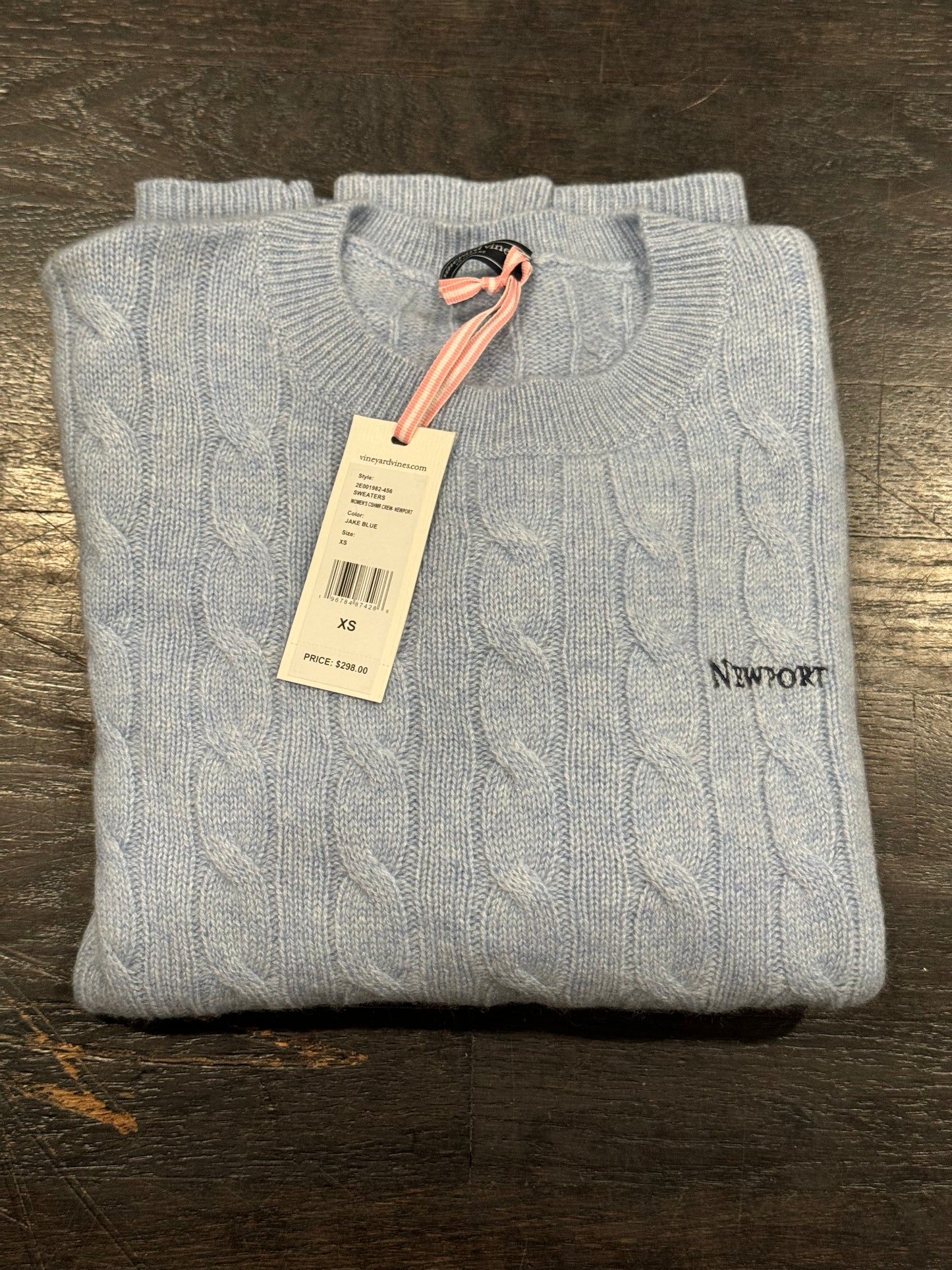 Women’s VV Cashmere Crew Sweater Newport (XS) (Jake Blue)