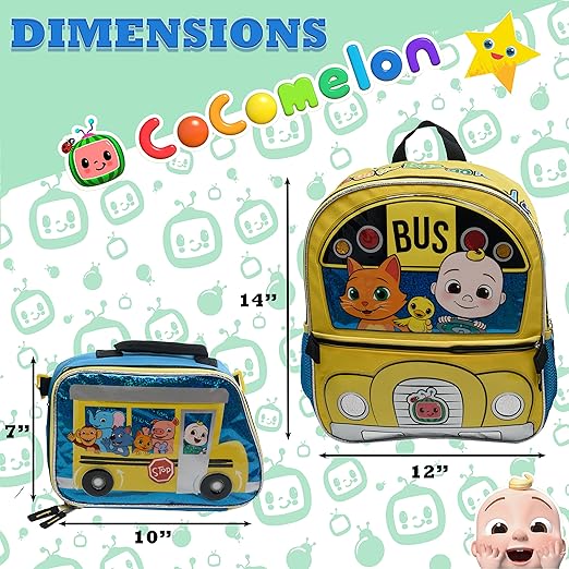 14" Coco Melon 2 Piece Backpack Set