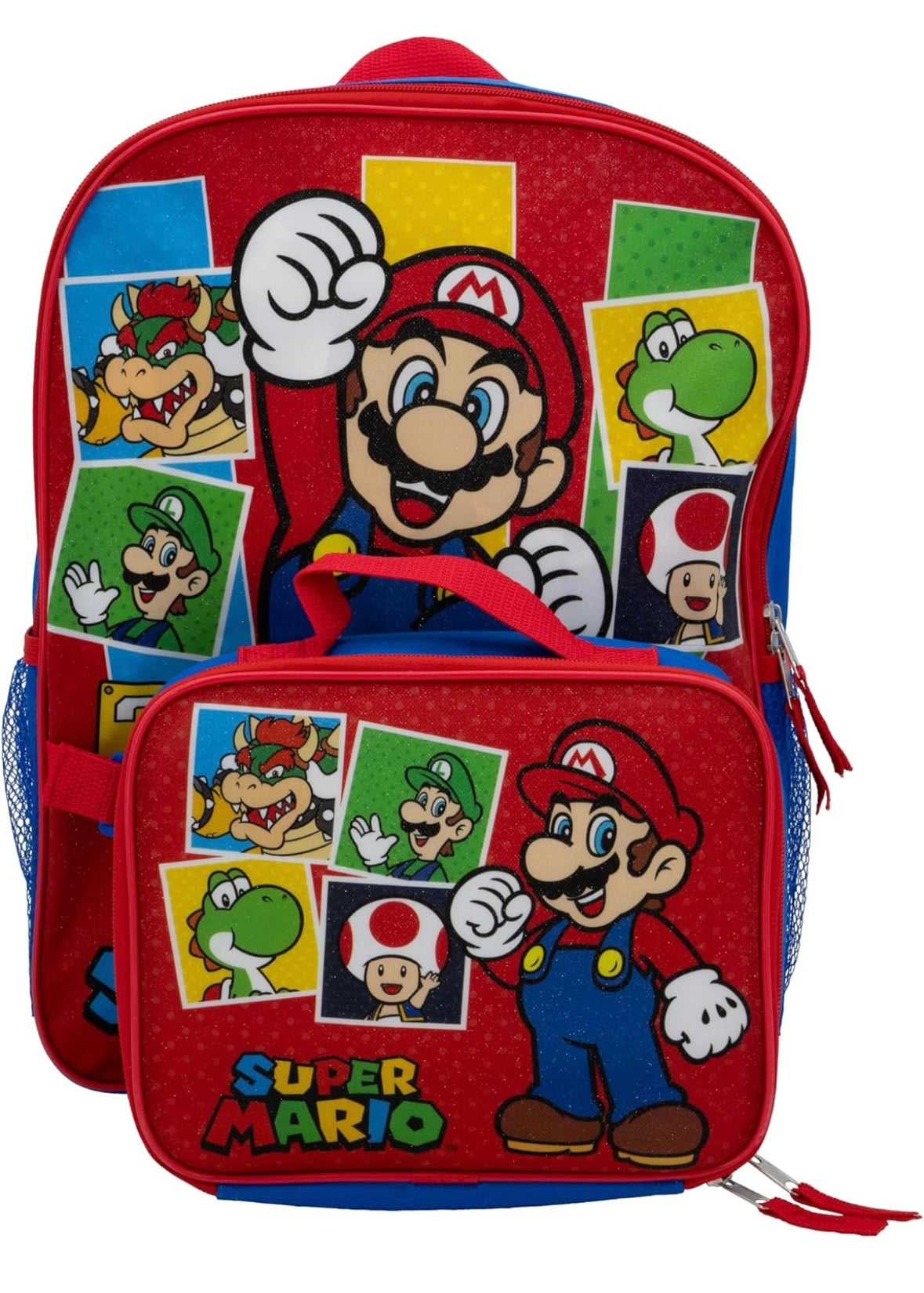 16” Super Mario 2 Piece Backpack set