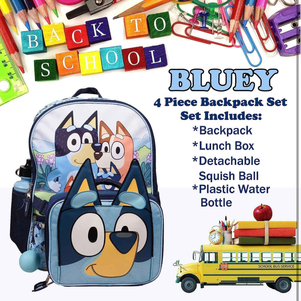 16” Bluey Pack Pack 4 Piece Set