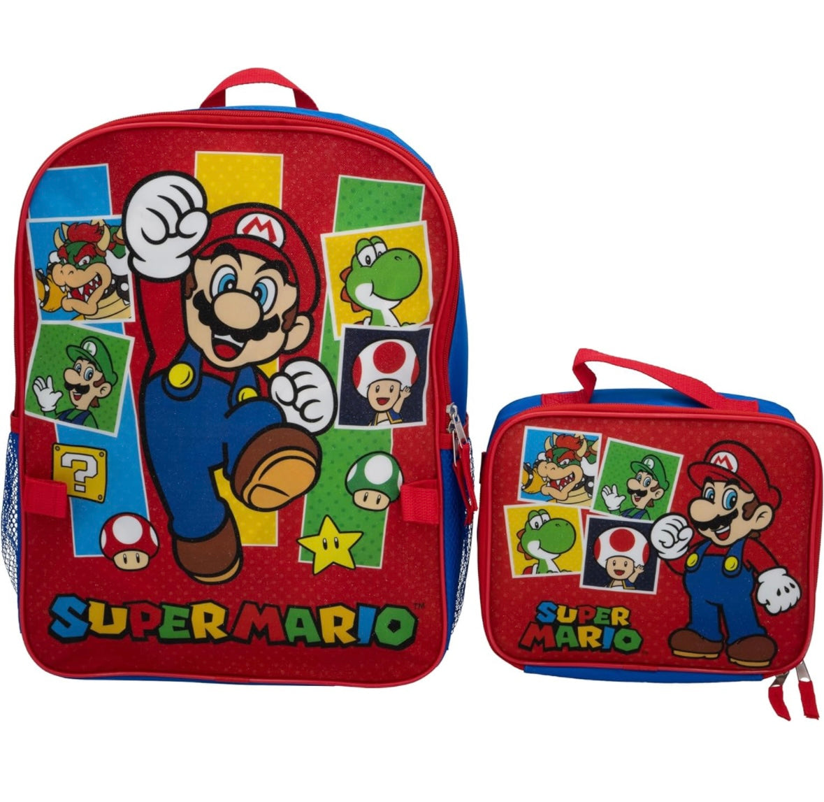 16” Super Mario 2 Piece Backpack set