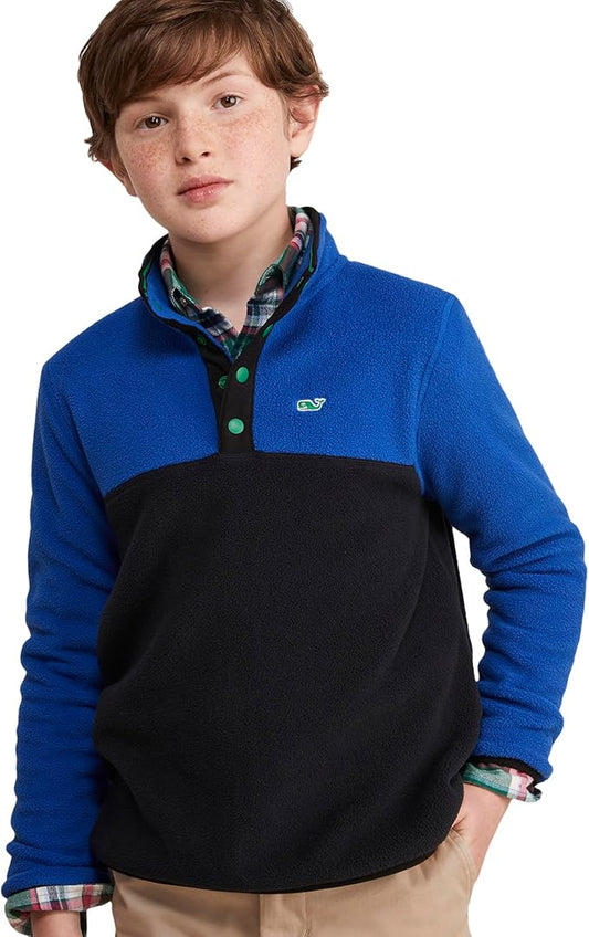 Boy’s VV Fleece QTR Snap (Maritime Blue)