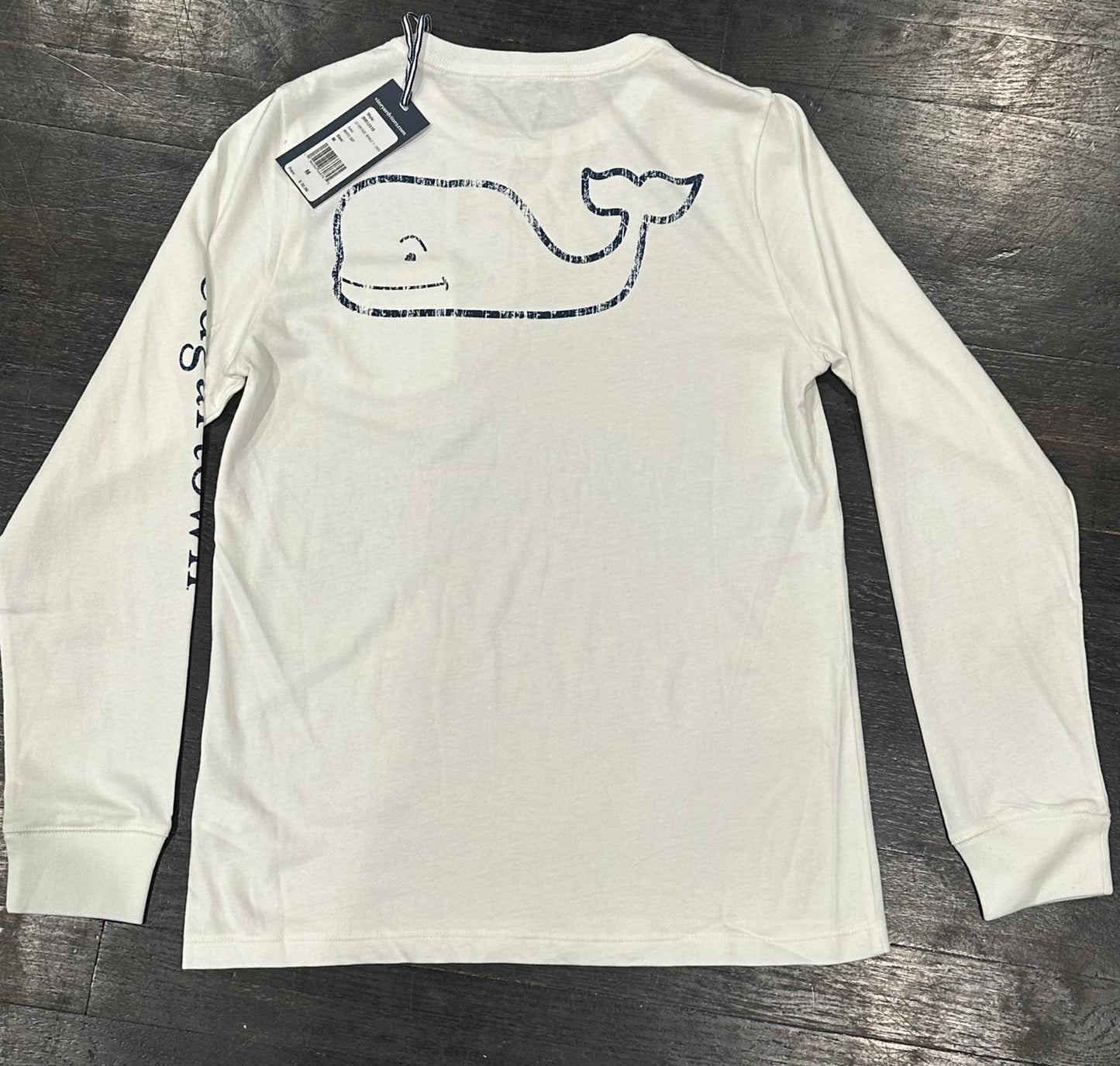 Boys VV Vintage Whale Edgartown LS Pocket T-shirt - M