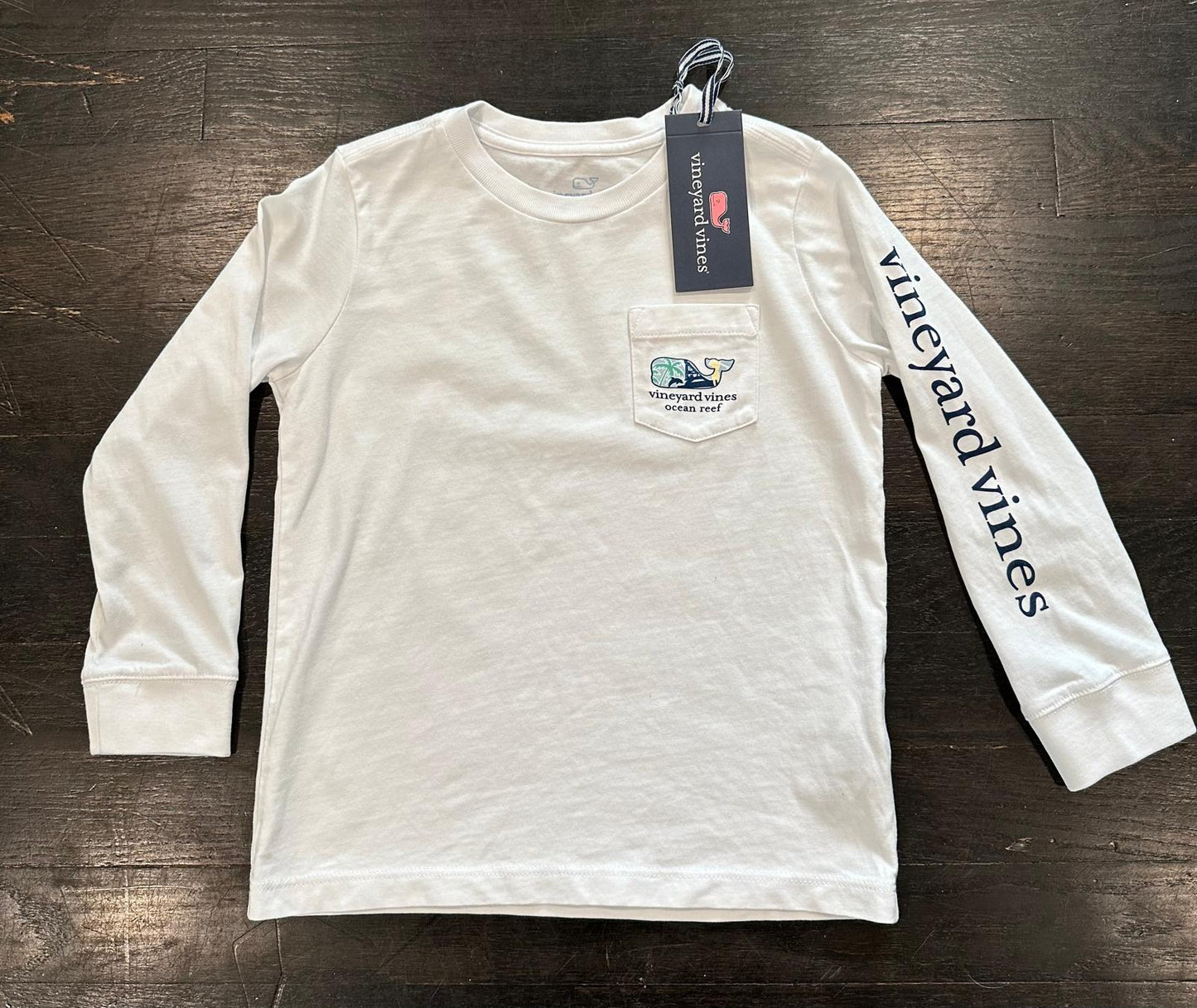 Boys VV Whale Ocean Reef LS Pocket T-Shirt