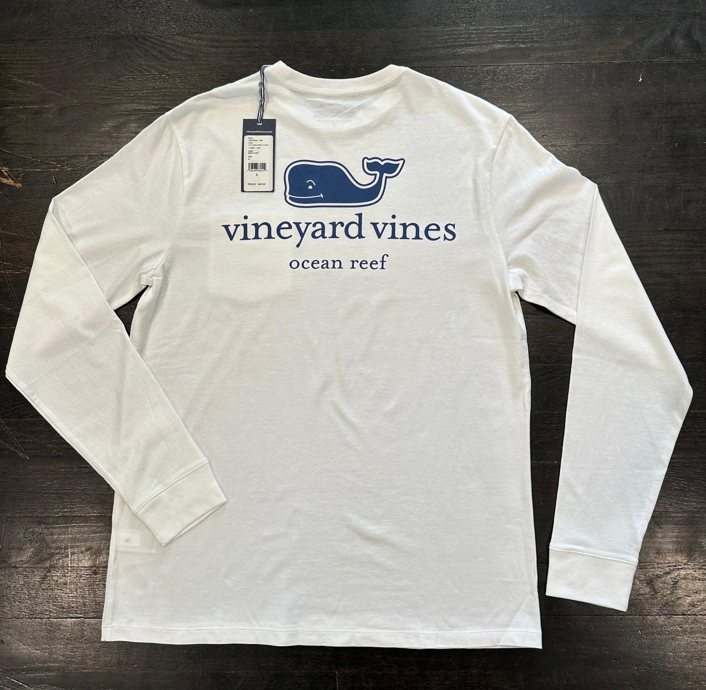 Men's VV Whale Ocean Reef LS Pocket T-Shirt